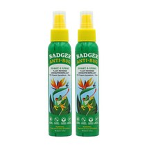 뱃저 안티-버그 쉐이크 ＆ 스프레이 4 fl.oz(118.3ml) Badger Anti-Bug Shake ＆ Spray 4 fl.oz(118.3ml), 118.3ml, 2개