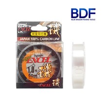 청룡조구 엑셀 50M 카본라인 목줄 바다 낚시 일본수입사 루어용품 플로팅, 1.5