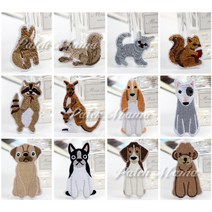 다이찌몰 동물와펜 21종 자수 열접착패치, 1개, 동물패치 9번