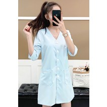 예쁜 실장님 유니폼 작업복 실습복 여성 뷰티 피부관리사 가운 직업복 여자 유니폼 네일 피부관리 가운