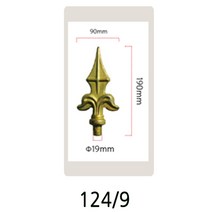 철단조부속 2 시리즈 단조난간대 부속 철단조 난간동자 계단 메란다 휀스 방범창, 124/9