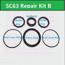 공압 보어 63MM SC SU SI SCJ 표준 공기 실린더 SC63 수리 키트 장착 발 설치 부품, repair kit 63