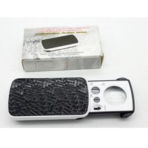 휴대용 위폐 위조지폐 감별기 어르신 부모님 선물 UV LED 램프 조명 30배 60배 90배 광학 확대경 블랙