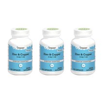 Vitacost 비타코스트 아연 구리 15mg /1mg Zinc & Copper 100정, 3팩