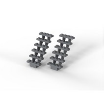 도시 집 정원 울타리 인클로저 장벽 사다리 계단 다리 조립 벽돌 가드 레일 부품 나무 난간 친구 블록 장, 16 2 pcs