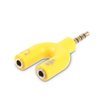 4극 스트레오 변환 Y형 젠더 마이크 헤드셋 헤드폰 태블릿 스마트폰 노트북 연결 온라인 수업수업, 1개, 블루