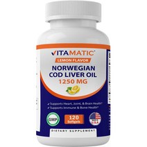 Vitamatic Norwegian Cod Liver Oil 오일 대구간유 코드리버 120정