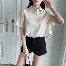 라원스타일 라원스타일 기본 카라 썸머 린넨 반팔 셔츠 (8723094)