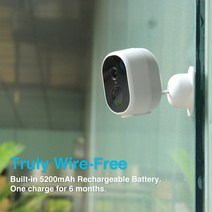 CCTV 5200mAh 충전식 배터리 IP66 야외 무선 WIFI 1080P 보안 전원 카메라 감시 사이렌 홈 가드 cctv 와, 한개옵션0