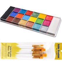 특수분장 재료 분장사 흉터 메이크업 수성 얼굴 바디 페인팅 키트 pinturas maquillaje Pintura 체식 크리스마스 할로윈 키즈 페이스 페인트 스페셜, 17 set