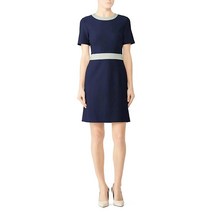 Tory Burch Rent the Runway Pre-Loved Colorblock Ponte Dress Blue Small