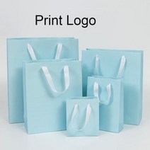 휴비나인 파티소품 맞춤 로고 선물 종이 패키지 가방 소규모 비즈니스 결혼식 호의 발렌타인 데이 개인화 10 개, 2+Custom Logo+15x22x6.5CM-Vert
