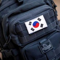 태극기 패치 맥포스 511 호환용 밀리터리 벨크로 자수 군인 한국 대한민국 태극기 와펜, 옐로화이트