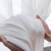 쉬폰 커튼 화이트 아일렛형 레이스 Fish town 느낌 부드럽고 부드러운 터치 쉬폰