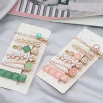 앞 옆 큐빅 집게 머리 미니 예쁜 헤어 핀 set 6개 삔 포인트핀 예쁘게묶기 작은 여성 labinlab*52931536ao