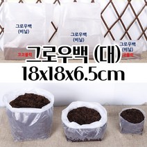 모종키우기 코코피트 블럭 그로우백 18X18X6.5CM 사용이편리한 깔끔한화분 수경재배