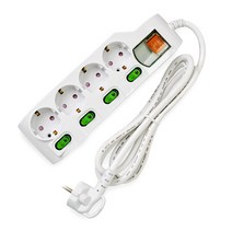 고용량 개별절전 과부하차단 스위치 멀티탭 전기연장선 리드선 연결선 전기선 1.5SQ 4구 5구 6구 1.5M 3M 5M, 1.5미터, 1개