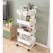 트롤리 이동식 다용도 2 3 4 단 멀티 컬러, 화이트