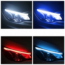 우리파파 24v 실리콘 면발광 2way 무빙 led바 아이라인 시그널등 2개 1세트, 24v 30cm-아이스블루