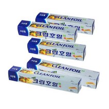 유니크앤몰 크린랲 쿠킹호일 크린호일 알루미늄호일 33cm*30m, 5개