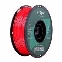 ESUN 3D 1.75mm 솔리드 블루 PETG 3D 프린터 필라멘트 1KG 스풀 (1kg/2.2파운드) 치수 정확도 +/- 0.03mm 1.75mm 솔리드 불투명 블루, Solid Red