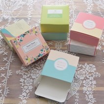[캔들이케아] 1구 핸드메이드 비누 포장 상자 7종, 스위트 플라워 (핑크)