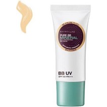 비비크림 일본명품 메이블린 퓨어 미네랄 비비크림 uv02 내추럴 베이지, 02 내츄럴 베이지 (노랑에서 피부색)