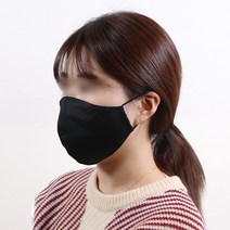 갓샵 빨아쓰는 면마스크 3color 다회용 마스크 성인 대형, 블랙, 색상