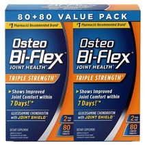 Osteo Bi-Flex 글루코사민 콘드로이틴 트리플 강도 비타민 C 함유 글루텐 프리 코팅 태블릿 40개, 80개(2개 팩)