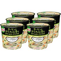 아지노모토 쿠놀 수프 deli 연어와 시금치 크림 수프 파스타 39.9g×6개 (컵 수프 수프 파스타 식품 정리 구입)