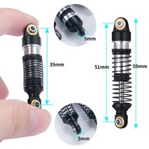 trx4m AXSPEED 4PCS 금속 충격 흡수 댐퍼 Traxxas TRX4M TRX-4M 브론코 수비수 1/18 RC 크롤러 자동차 업그레이드 부품, [01] Black