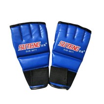 오픈핑거글러브 ufc mma 글러브 새로운 반 손가락 권투 장갑 가죽 싸우는 킥 복싱 장갑 가라데 무에타이 훈련 운동 장갑 남자, 푸른