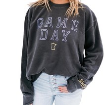 Fan Girl MN Game Day 크루넥 스웨트셔츠 안료 블랙 392660