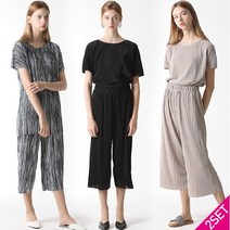 2SET [홈쇼핑방송/르오트(LeOT)] 제시카 플리츠 블라우스+팬츠 2종세트