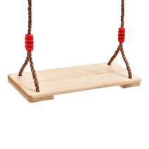 GHSHOP 나무 실내 뒤뜰 옥외를 위한 튼튼한 밧줄을 가진 아이 나무로 되는 그네 정원 그네 좌석 의자, 활기 없는, 목재 색상