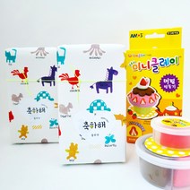 클레이 유치원 어린이집친구선물 유아 답례품 구디백 클레이놀이 달콤가득, 땡땡이포장
