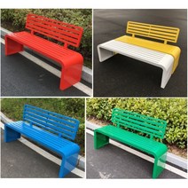 온열 벤치 공원 야외 놀이터 3인 철제 휴식 의자, B. 등받이 1.2m