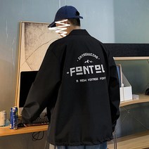 가을외투 트렌드 코트 건달카리스마 이니셜 플라워 프린팅 카라넥 재킷 와이드 루즈핏 캐쥬얼 중국식홑저고리 2584442046