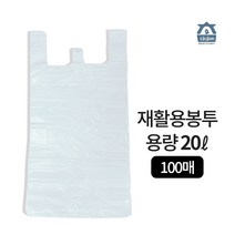 참생활 재활용 비닐봉투 20리터 100매 재활용봉투, 단품