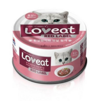 사조 러브잇 레드라벨 고양이 간식캔 160g, 흰살참치 + 맛살 혼합맛, 19개
