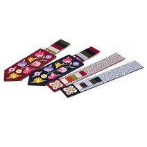 고급 문양자수 책갈피, 모란자수[청]