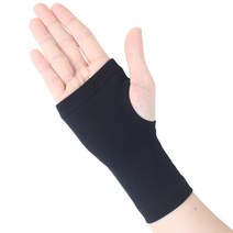 국내생산 얇고 편한 장갑형 손목보호대 블랙(밴드없음), 얇은장갑형손목(밴드없음)-블랙