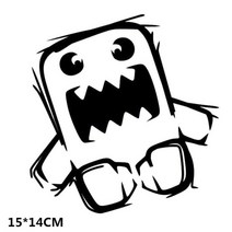 사각 몬스터 스티커 자동차 포인트 반사 데칼, 블랙