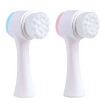 메이크업 화장 지우기 세안 얼굴 페이스 모공 관리 실리콘 클렌징 브러쉬 솔 거품기, 핑크