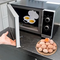 식품 등급 전자 레인지 데친 에그 계란 2 개 용량 찜기 메이커 편리한 주방 요리 금형 도구 가정 아침 식사, 한개옵션0