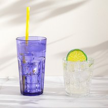 식당 물컵 플라스틱컵 업소용 카페 다회용컵, 팔각컵, 투명, 1개, 1개