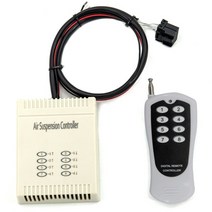 에어서스 전자제어서스펜션 에어 쇼바 서스펜션 12v 8 밸브 솔레노이드 밸브 에어 라이드 서스펜션 매니폴드 밸브(리모컨 포함) 0-200 psi, 원격