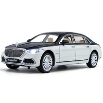 Benz 벤츠 마이바흐 럭셔리카 2022 S680 투톤 1대24 자동차 미니카 모형 다이캐스트 청년K쇼핑, 화이트