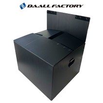 이사박스 5개묶음 이사짐 이삿짐 이사용 플라스틱박스 수납정리함 단프라 포장박스, 검정, 3호 48 X 35 X 35 cm, 벨크로형