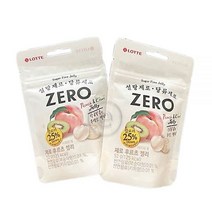 롯데 제로 후르츠 젤리 무설탕 복숭아 키위맛 52g x 40개